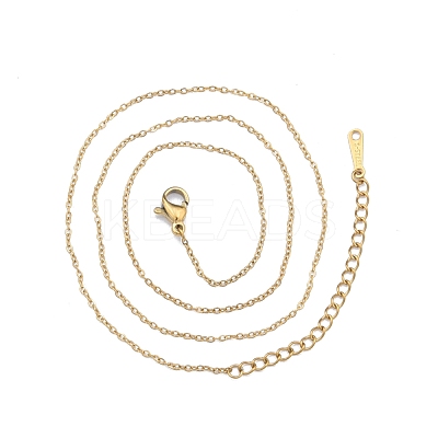 304 Stainless Steel Cable Chains Necklace for Men Women NJEW-N050-A03-G12-1