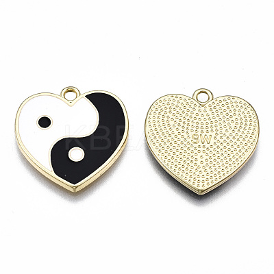 Rack Plating Alloy Enamel Pendants ENAM-T014-02A-RS-1