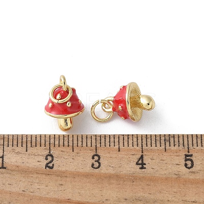 Brass Enamel Pendants KK-D336-05G-03-1