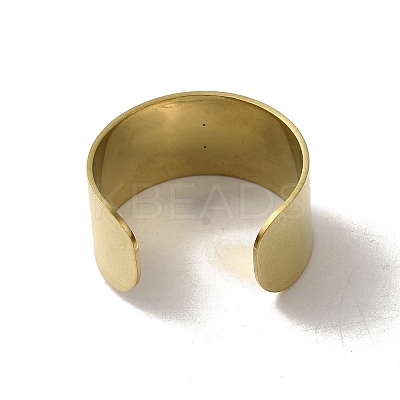 304 Stainless Steel Open Cuff Rings RJEW-K258-03G-1