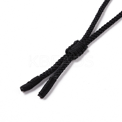 Adjustable Natural Quartz Crystal Teardrop with Spiral Pendant Necklace with Nylon Cord for Women NJEW-L171-04F-1
