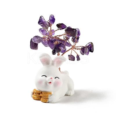 Natural Gemstone Tree Display Decorations DJEW-E007-01RC-08-1
