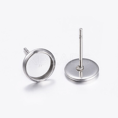 Tarnish Resistant 304 Stainless Steel Stud Earring Settings A-STAS-K131-A-01P-1