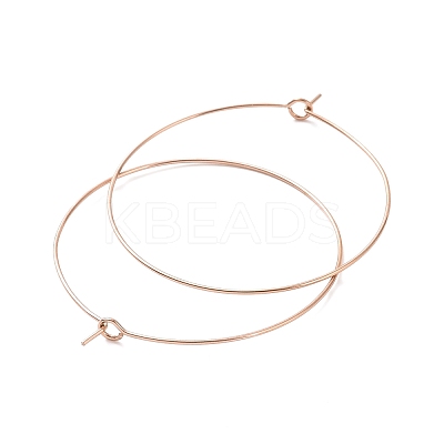 Ion Plating(IP) 316L Surgical Stainless Steel Hoop Earring Findings STAS-D164-06RG-1