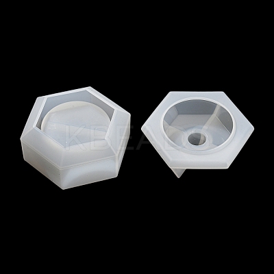 Hexagon Shape Candle Jar Molds DIY-K073-03-1