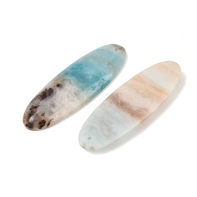 Natural Flower Amazonite Pendants G-K381-14C-1