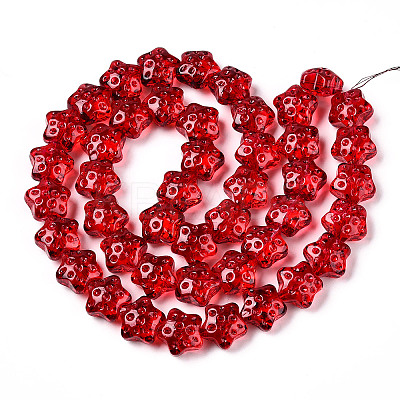Transparency Glass Beads Strands GLAA-T023-12H-1