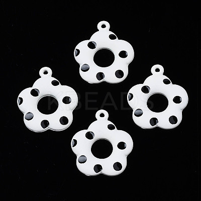 Spray Painted Alloy Pendants PALLOY-S142-002A-NR-1