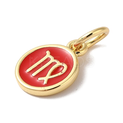 Real 18K Gold Plated Brass Enamel Charms KK-L216-001G-L03-1