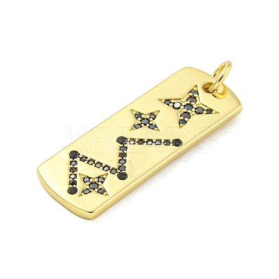 Real 18K Gold Plated Brass Micro Pave Cubic Zirconia Pendants KK-R159-06B-G-1