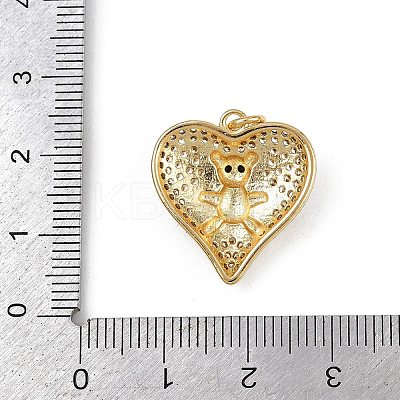 Brass Micro Pave Cubic Zirconia Pendants KK-S528-13G-1