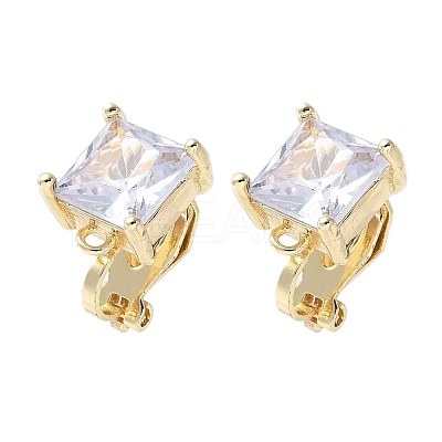 Brass Clip-on Earring Findings for Women EJEW-V002-04G-04-1