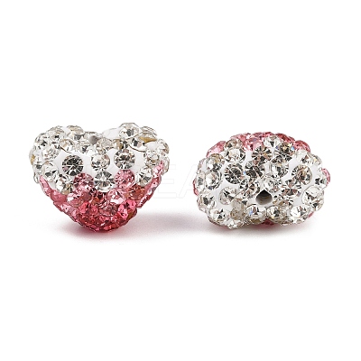 Valentine's Day Gradient Color Polymer Clay Grade A Rhinestone Beads RB-A049-06-1