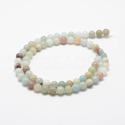 Natural Flower Amazonite Beads Strands X-G-G697-F06-4mm-1