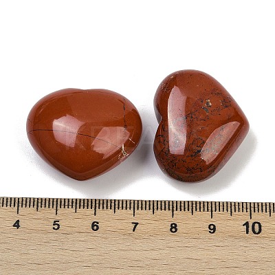 Heart Natural Red Jasper Palm Stones G-C186-02F-1