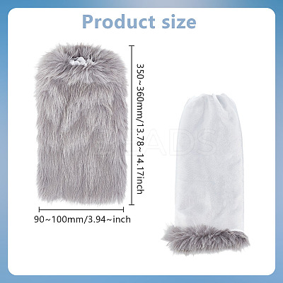 Polyester Imitation Fox Hair Boot Cover AJEW-WH0570-04C-1