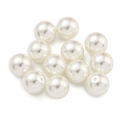 Baking Paint Pearlized Glass Pearl Round Beads HY-S004-01C-1