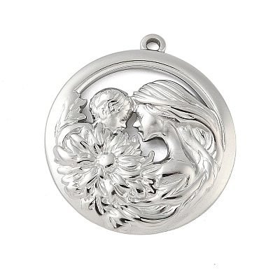 304 Stainless Steel Pendants STAS-D376-31P-1