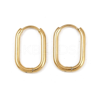 304 Stainless Steel Oval Hoop Earrings X-EJEW-K268-36G-1
