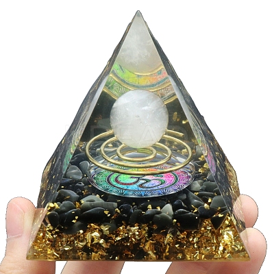 Resin Orgonite Pyramid PW-WG40663-05-1