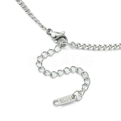 304 Stainless Steel Curb Chain Necklace for Men Women NJEW-YW0001-14-1