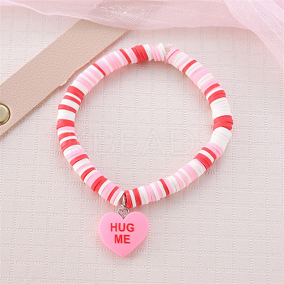 Valentine's Day Zinc Alloy Enamel Charm Bracelets FS-WG4D636-10-1