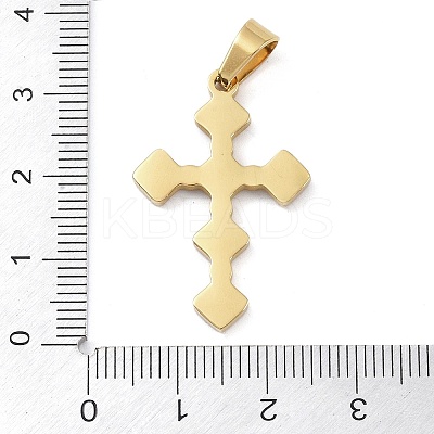 Ion Plating(IP) 304 Stainless Steel Enamel Rhinestone Pendants STAS-Q325-05E-G-1
