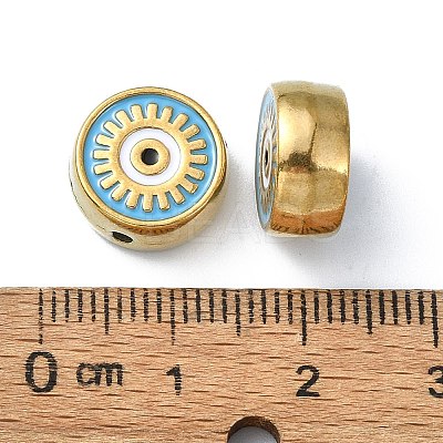 Ion Plating(IP) 304 Stainless Steel Enamel Beads STAS-Q318-13-1