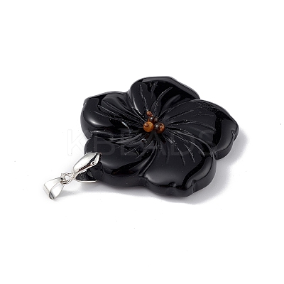 Natural Black Onyx(Dyed & Heated) Big Pendants G-B040-01P-02-1
