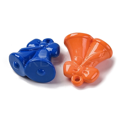 Baking Paint Opaque Acrylic Pendants MACR-F080-17-1