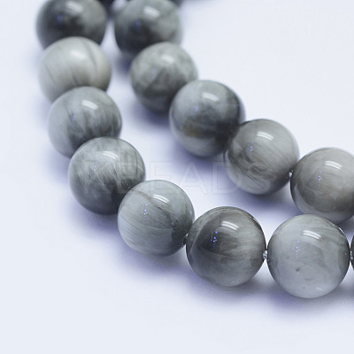 Natural Hawk's Eye Beads Strands G-L478-03-8mm-1