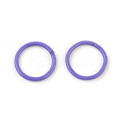 Spray Painted Iron Open Jump Rings X-IFIN-F149-B-1