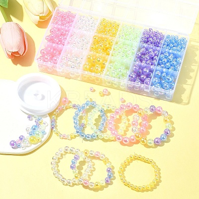 DIY Round Transparent Acrylic Beads Bracelets Making Kits DIY-FS0008-17-1