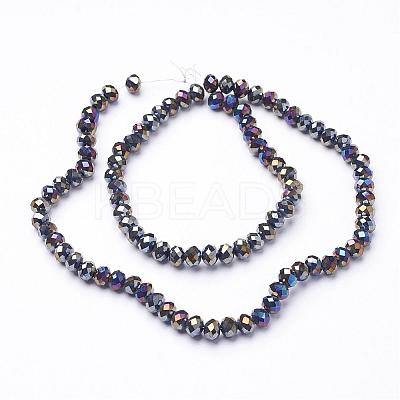 Electroplate Glass Beads Strands EGLA-D020-6x4mm-37-1