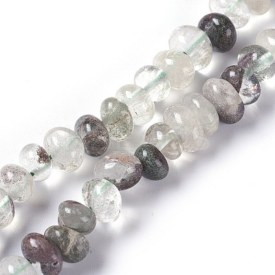 Natural Green Lodolite Quartz Beads Strands G-L493-14-1