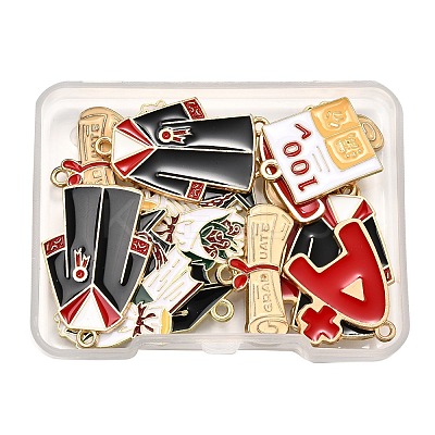 20Pcs 5 Styles Graduation Season Alloy Enamel Pendants ENAM-FP0002-80-1