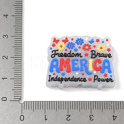 Independence Day Silicone Beads SIL-E013-01C-1