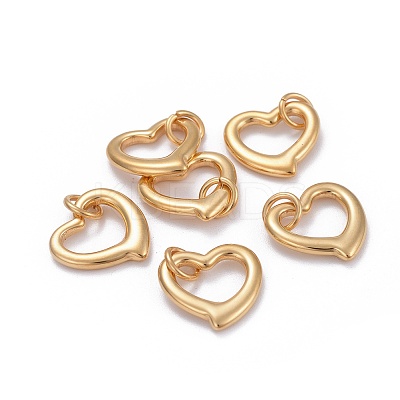 304 Stainless Steel Open Heart Charms STAS-L218-14G-1