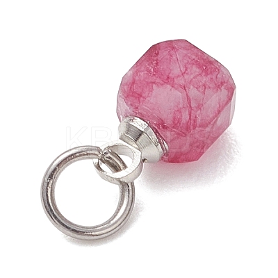 Natural Multicolor Tourmaline Faceted Cube Charms PALLOY-JF05111-02-1