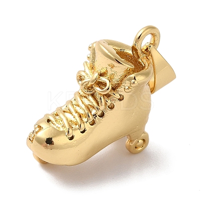 Rack Plating Brass & Cubic Zirconia Pendants KK-L216-064G-1