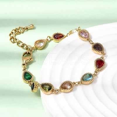 304 Stainless Steel Link Chain Bracelets for Women BJEW-A093-01A-G-1