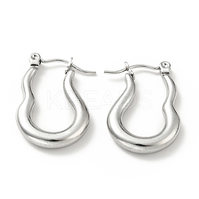 Non-Tarnish 304 Stainless Steel Twist Oval Hoop Earrings for Women EJEW-G293-07P-1