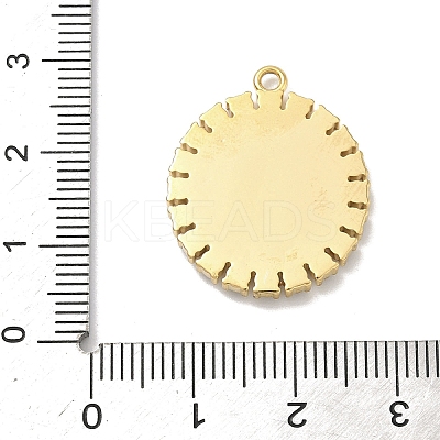 304 Stainless Steel Enamel with Crystal Rhinestone Pendants STAS-G371-03G-03-1