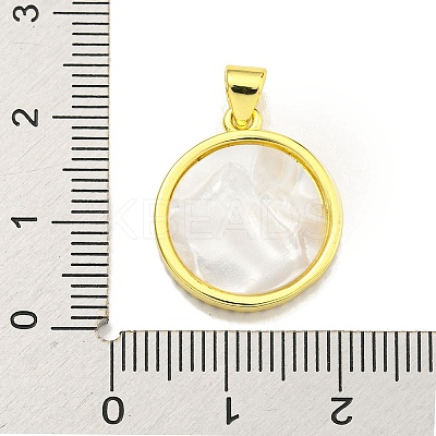 Brass Micro Pave Clear Cubic Zirconia Pendants KK-K354-04G-09-1