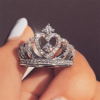 Fashionable Alloy Rhinestone Finger Rings FS-WG5016E-03-1