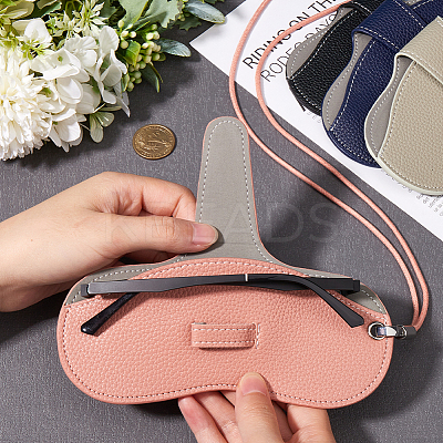 1Pc PU Leather Eyeglasses Strap with Bag AJEW-CN0002-62A-1