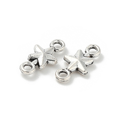 Tibetan Style Alloy Star Connector Charms TIBE-S324-21AS-1