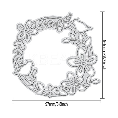Wreath Carbon Steel Cutting Dies Stencils DIY-WH0170-062-1
