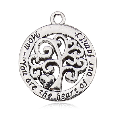 Mother's Day Theme Tibetan Style Alloy Pendnats FIND-CJC0018-54C-1