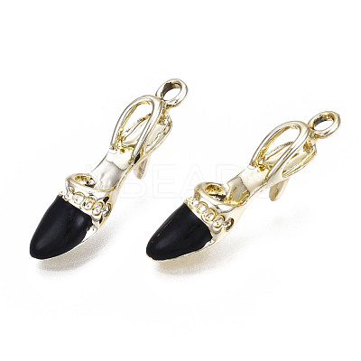 Rack Plating Alloy Enamel Pendant Rhinestone Settings ENAM-T011-133D-1